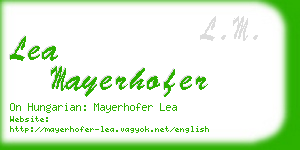 lea mayerhofer business card